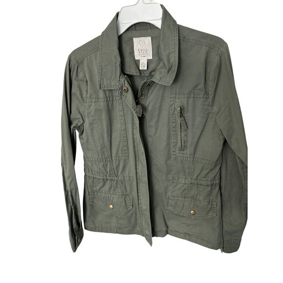 Full Tilt army green utility jacket size Large - Picture 1 of 4